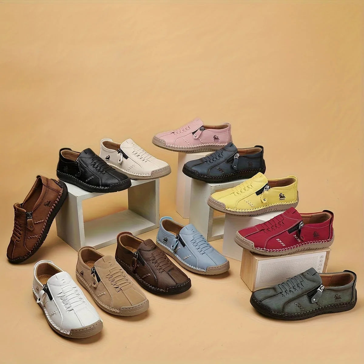 Willa — Retro Side-Zip Comfort Sneakers