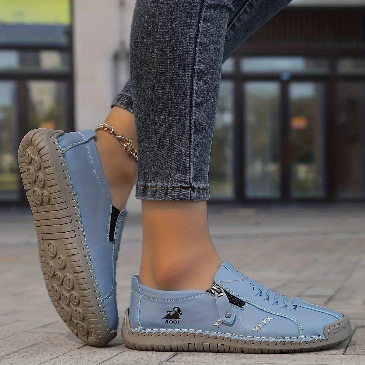 Willa — Retro Side-Zip Comfort Sneakers