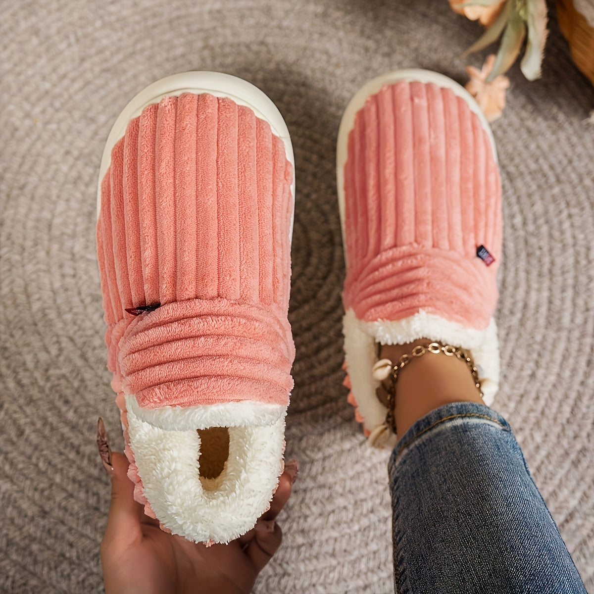 Maren — Stretch-Knit Fleece-Lined Slippers