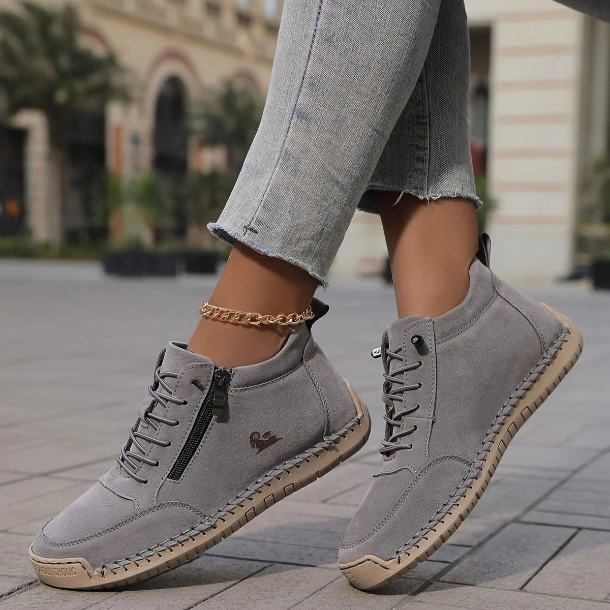 Noelle — Side-Zip Comfort Sneakers