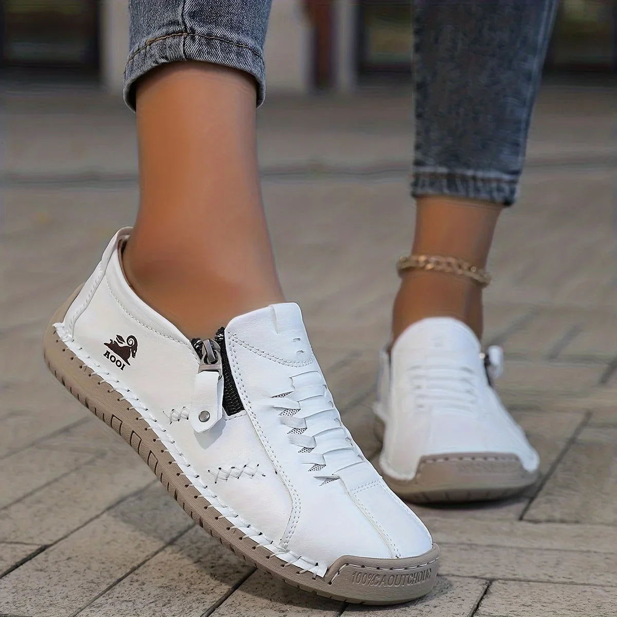 Willa — Retro Side-Zip Comfort Sneakers