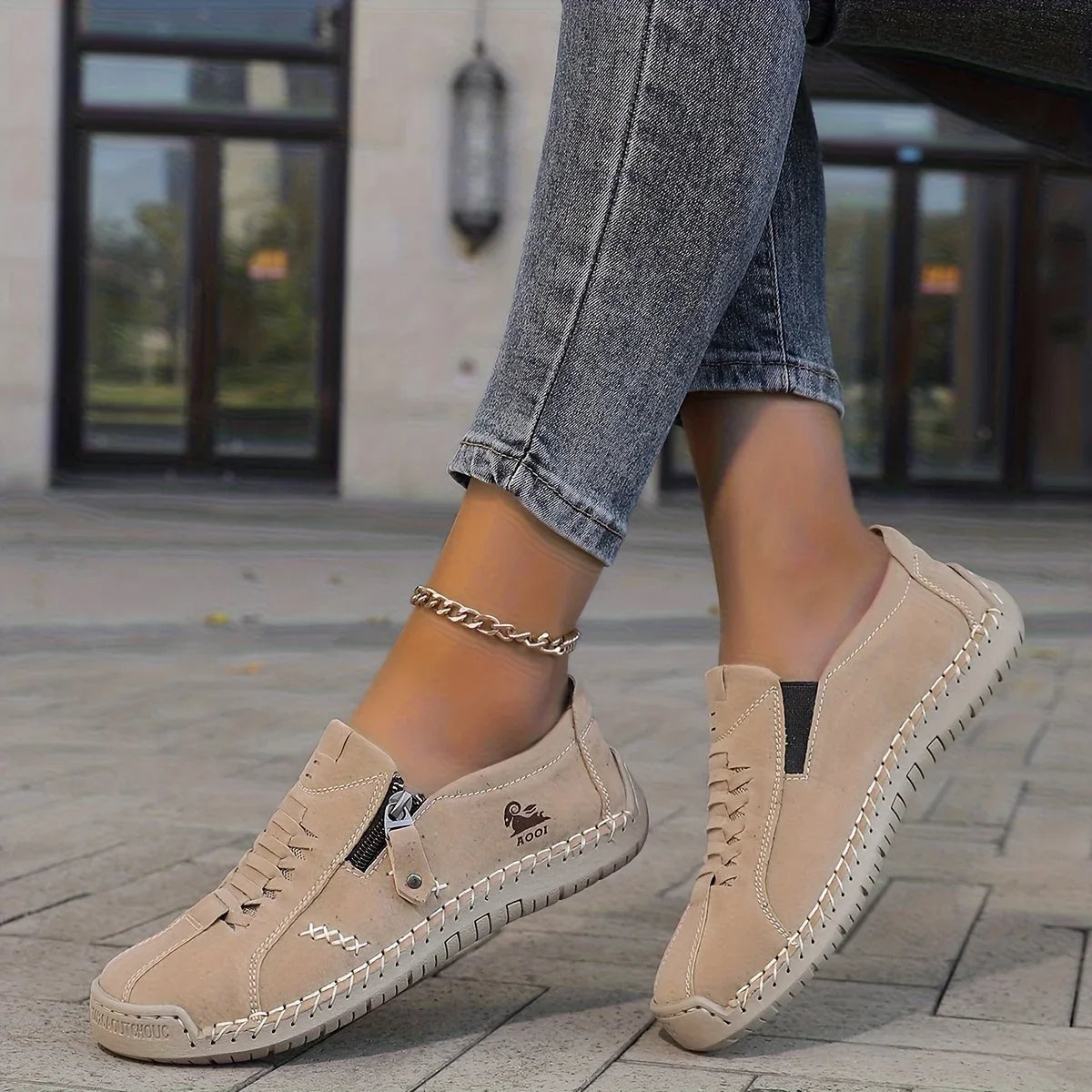 Willa — Retro Side-Zip Comfort Sneakers