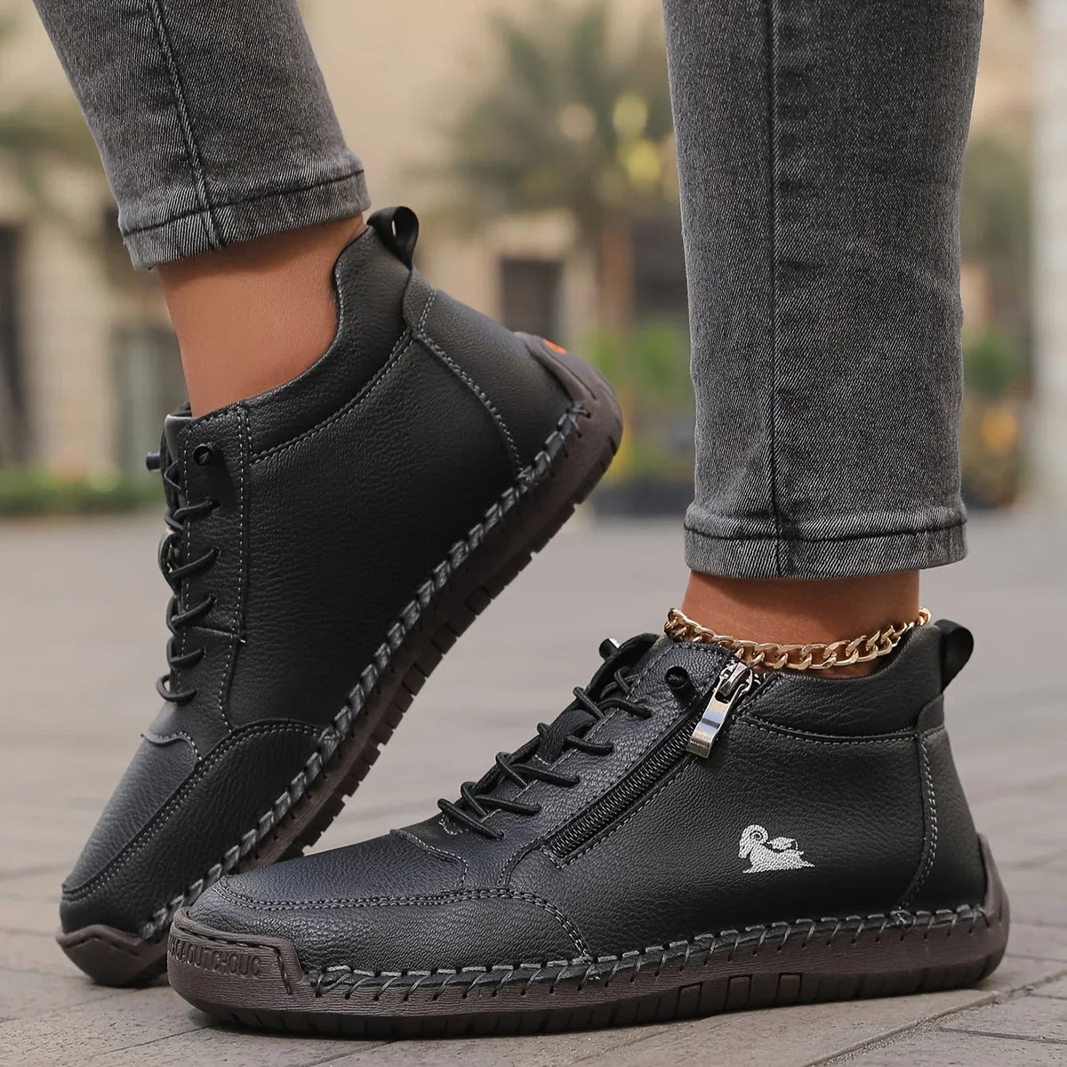 Noelle — Side-Zip Comfort Sneakers