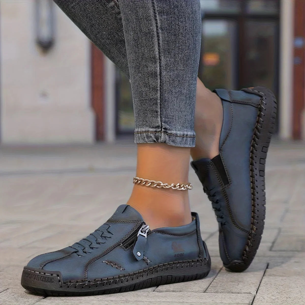 Willa — Retro Side-Zip Comfort Sneakers