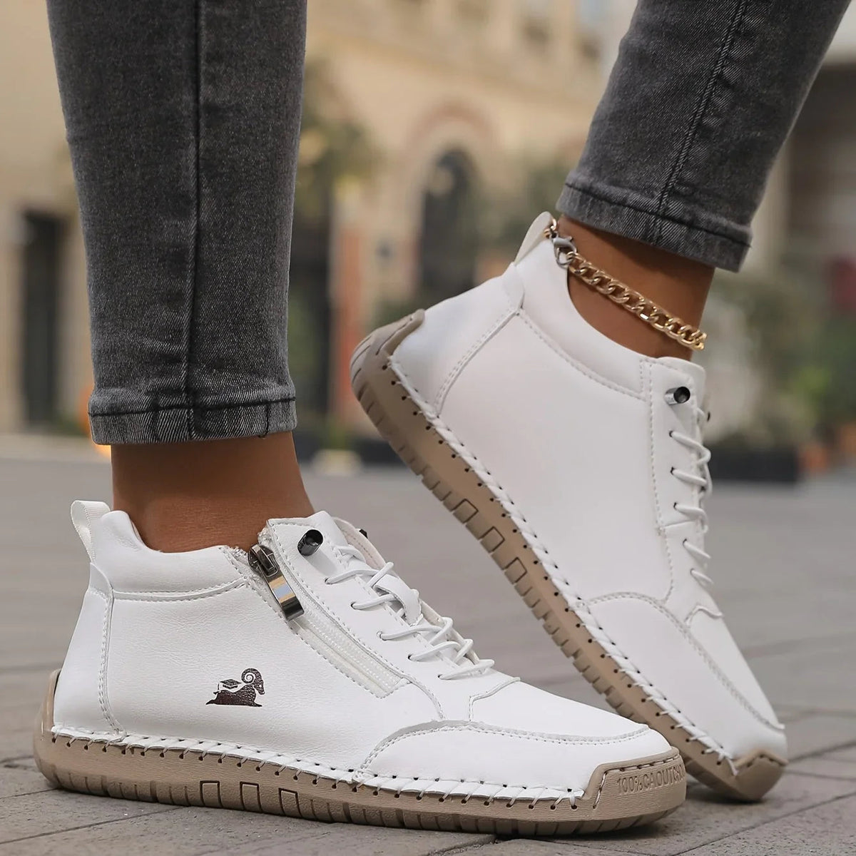 Noelle — Side-Zip Comfort Sneakers
