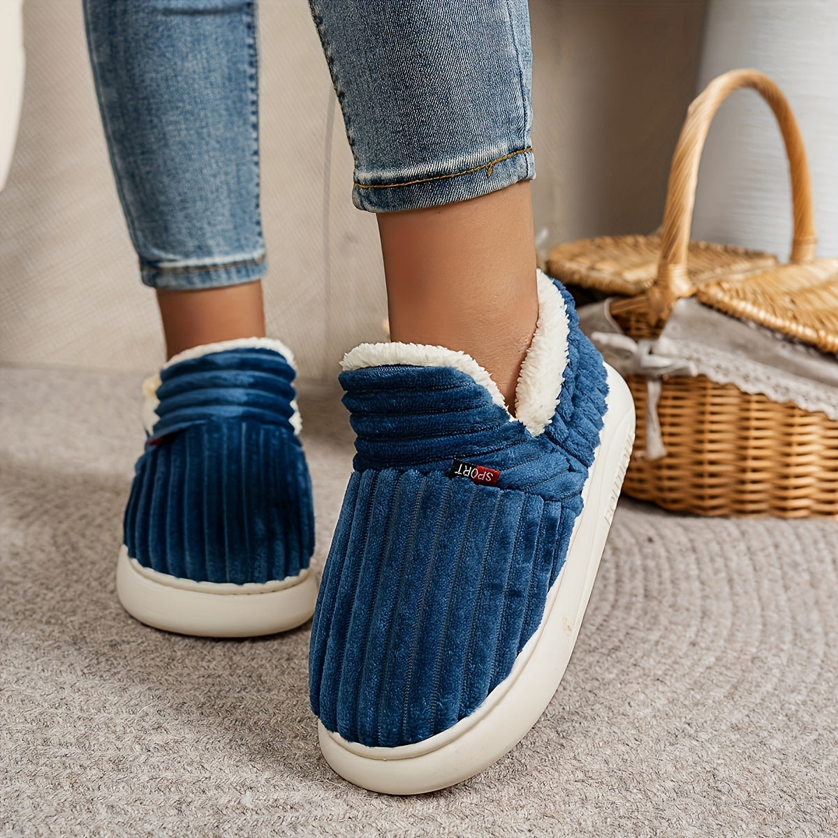 Maren — Stretch-Knit Fleece-Lined Slippers