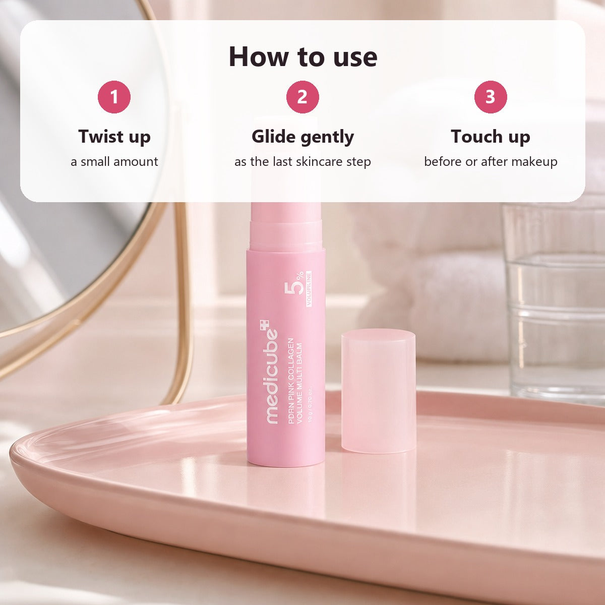 How to use the medicube multi balm in 3 steps