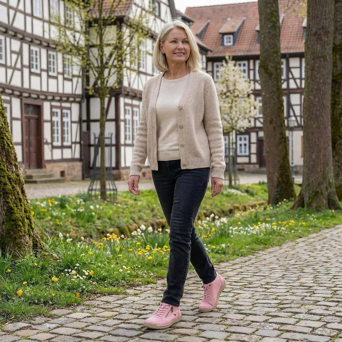 Noelle — Side-Zip Comfort Sneakers