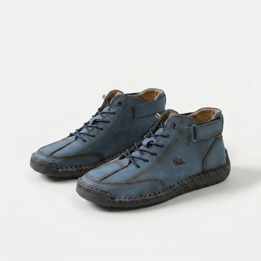 Coralie — Ankle-High Strap & Lace Sneakers