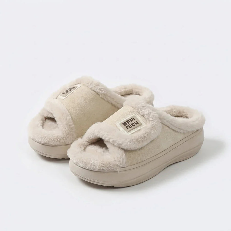 Delphine — Plush Fleece Open-Back Slippers