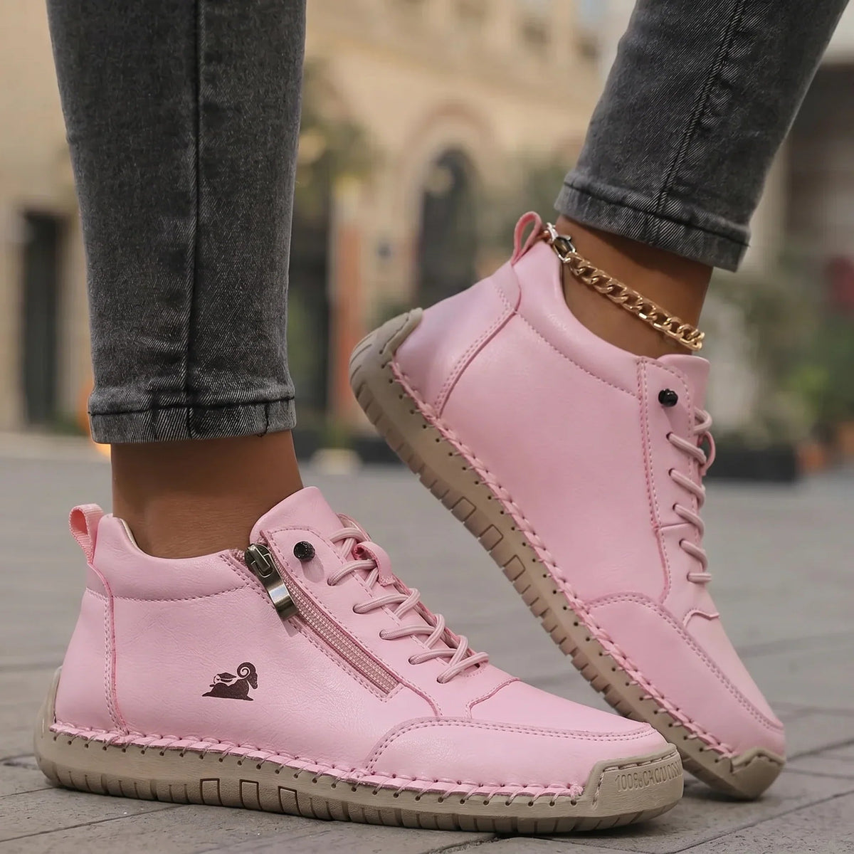 Noelle — Side-Zip Comfort Sneakers