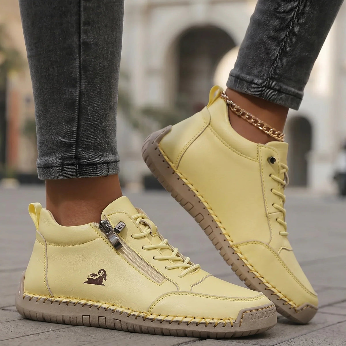 Noelle — Side-Zip Comfort Sneakers